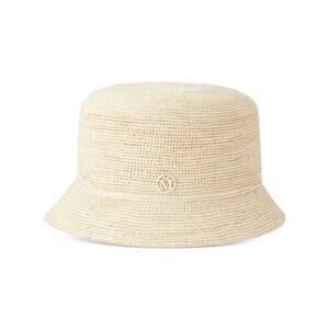 Maison Michel Chanel Axel Soft Fino Crochet Bucket Hat in Natural L